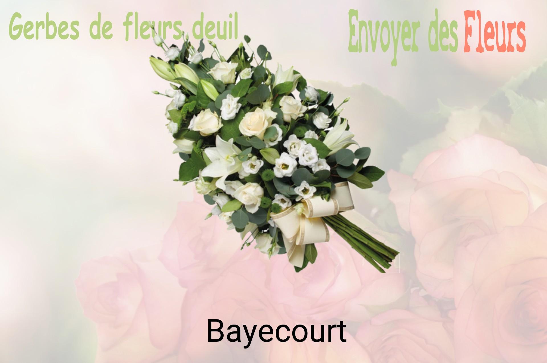 Gerbe de fleurs de deuil livrée à Bayecourt